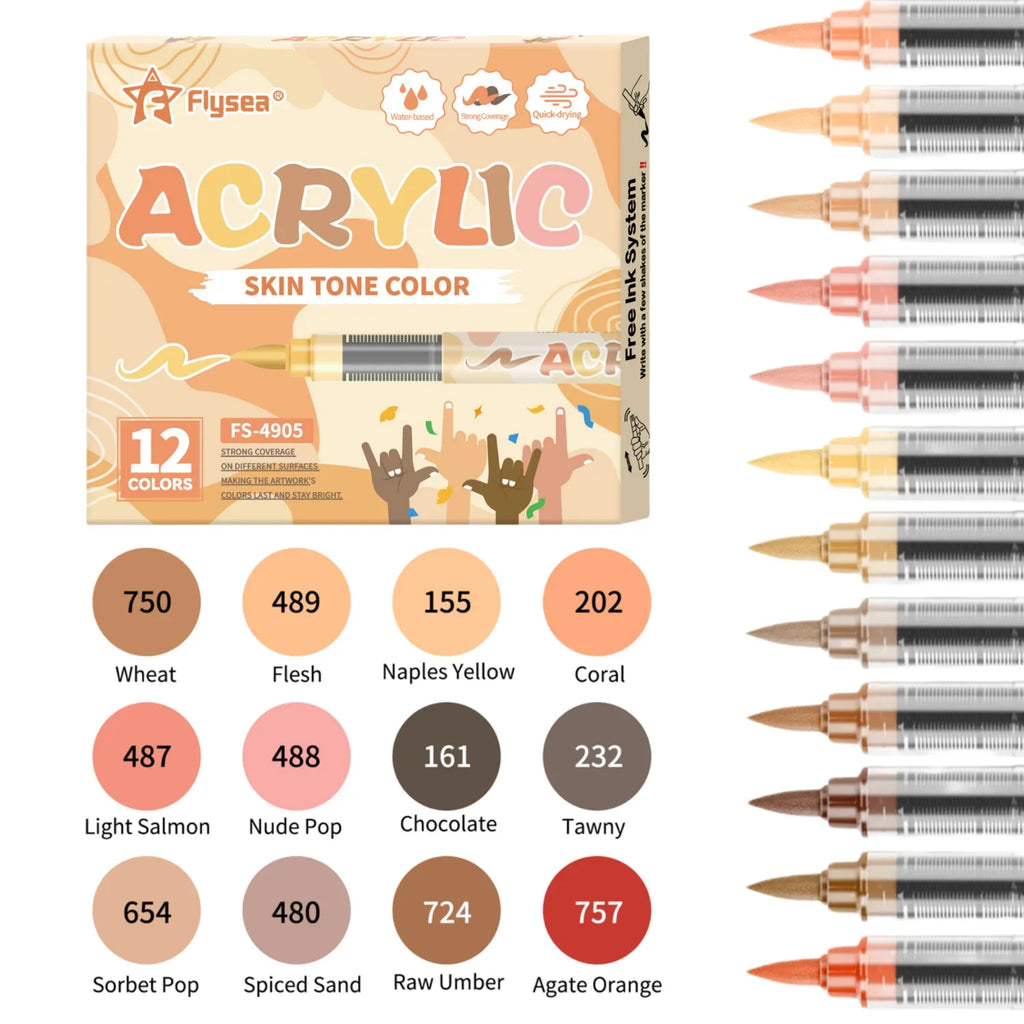 Skin Tones  Brush Tip Acrylic