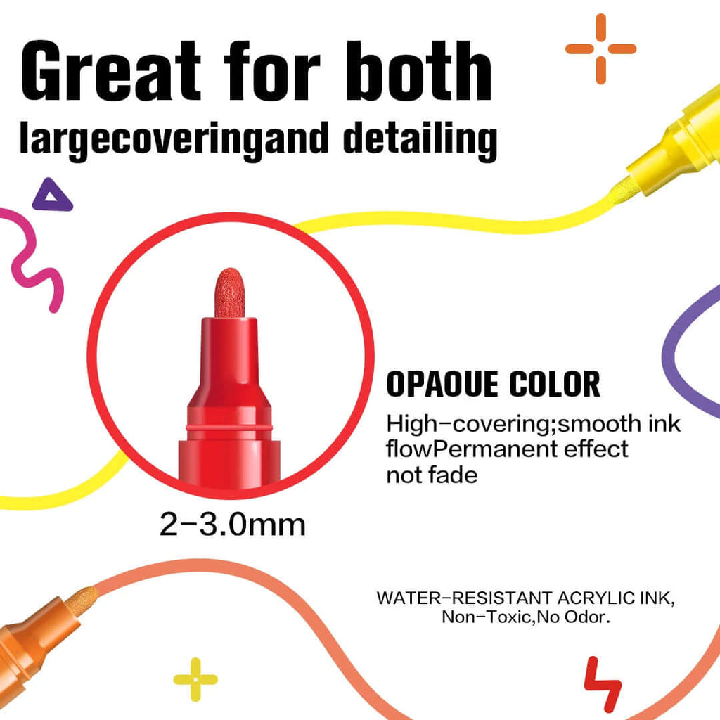 Set of acrylic markers