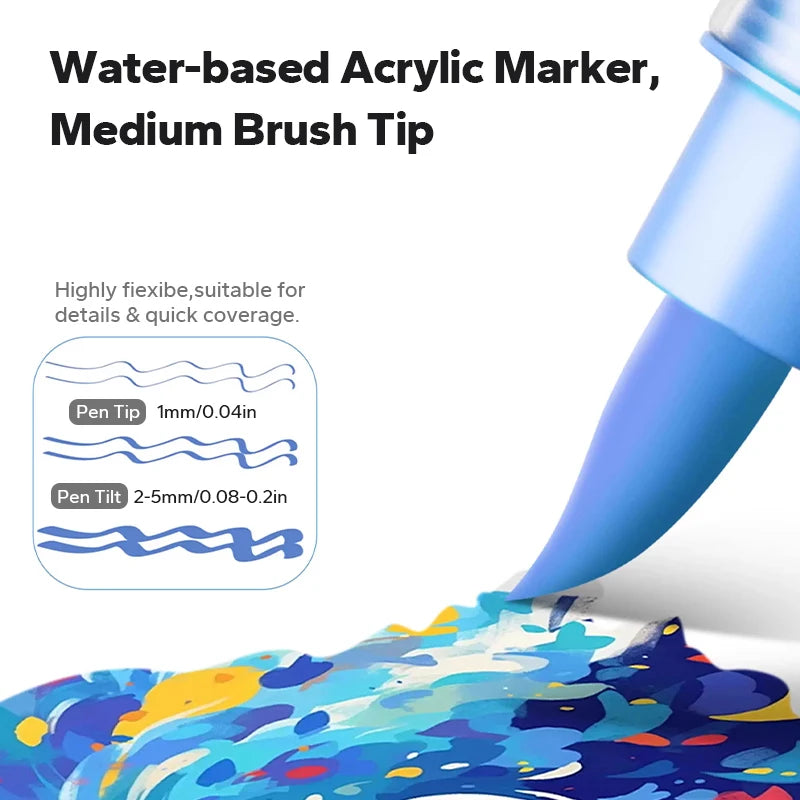 Acrylic Brush Markers