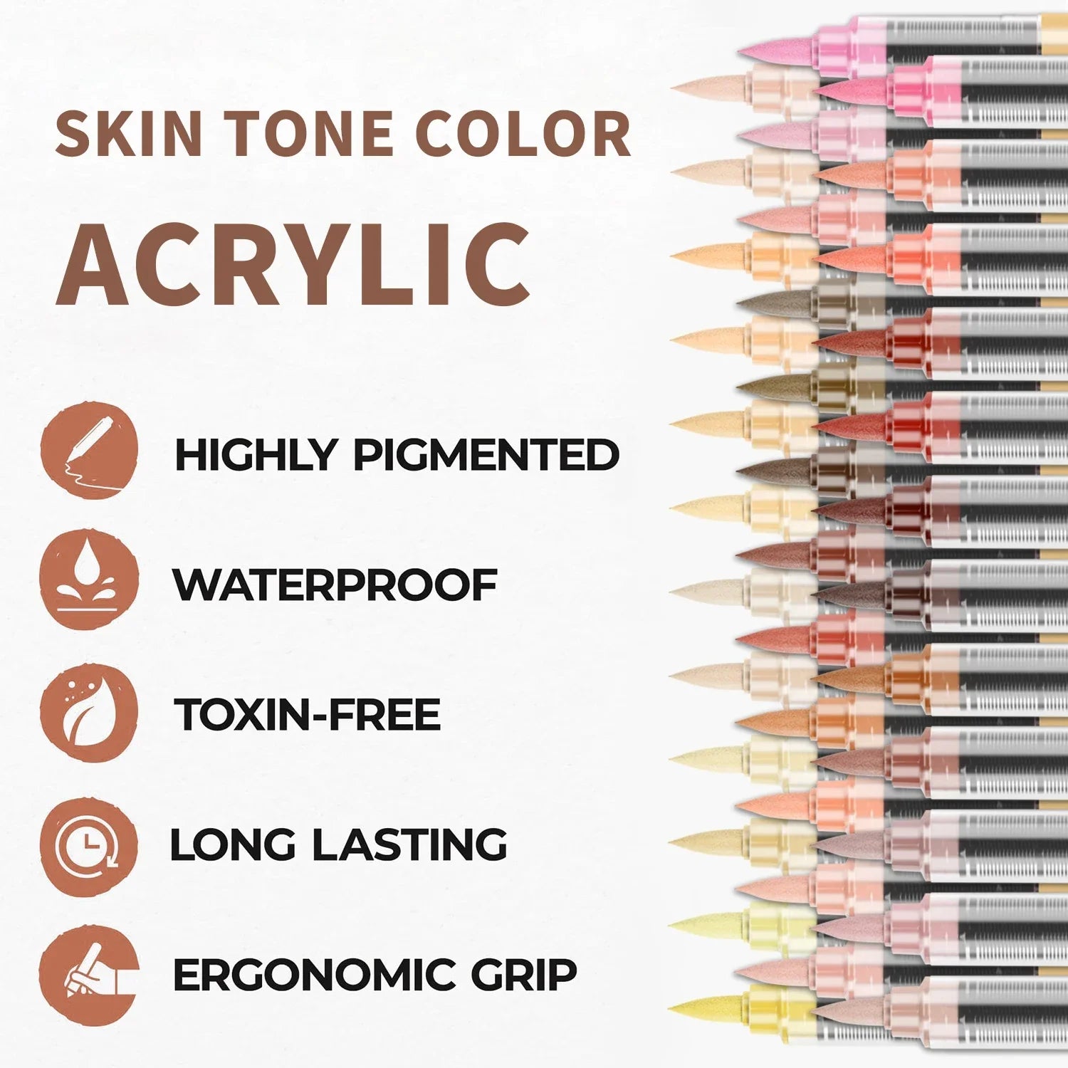 Skin Tones  Brush Tip Acrylic