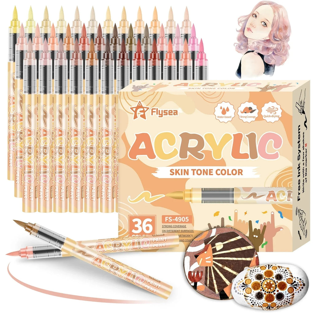 Skin Tones  Brush Tip Acrylic