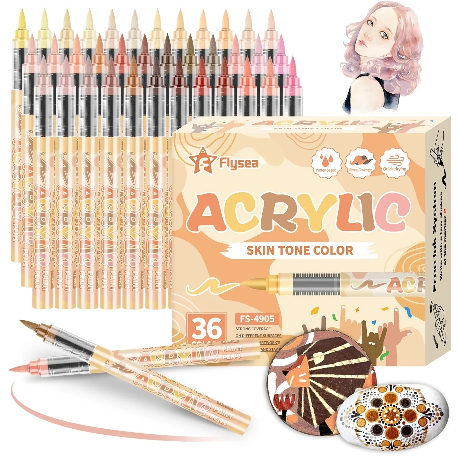 Skin Tones  Brush Tip Acrylic