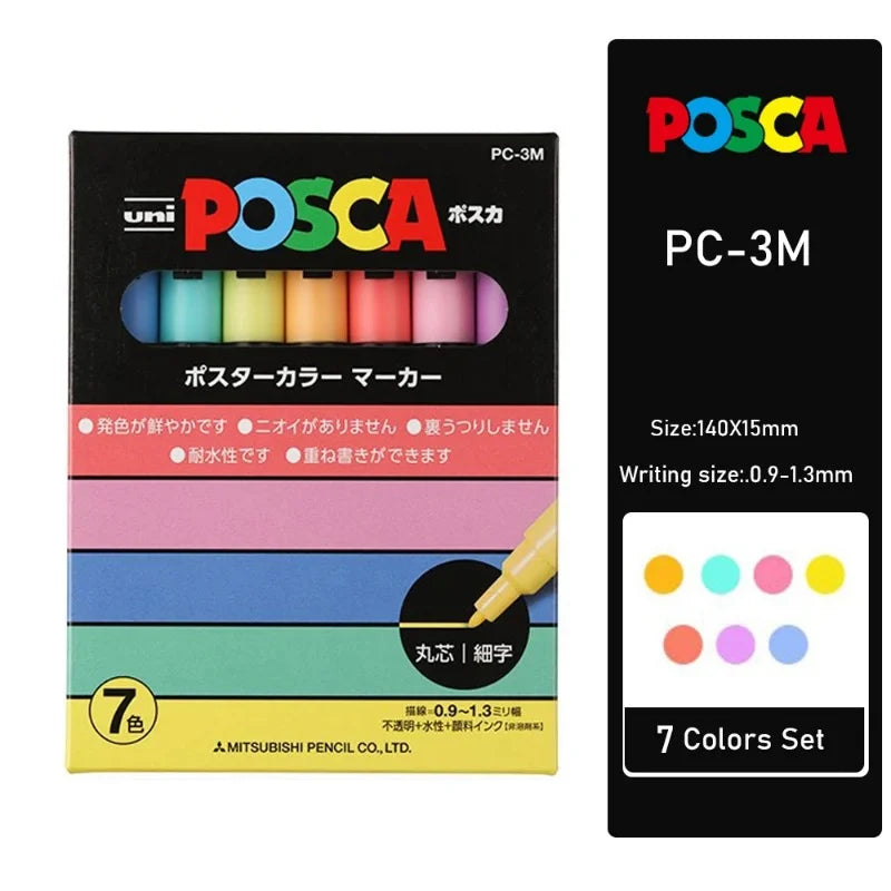 Zestaw akrylowych japońskich markerów UNI POSCA